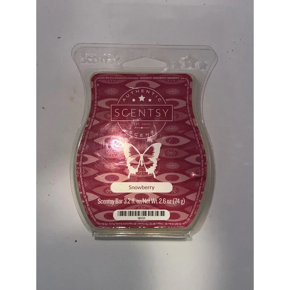 Scentsy Snowberry Wax Bar 3.2 fl oz 2.6 oz Net Wt 16151 New Fragrance Melt